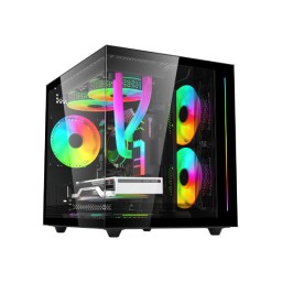 VALUE-TOP V900 DUAL-CHAMBER MICRO ATX FRAMELESS GAMING CASING